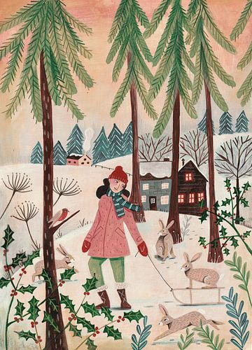 Wandelen in winterlandschap