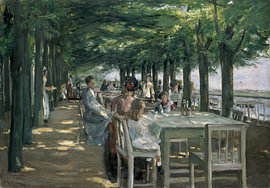 Die Terrasse im Restaurant Jacob, Max Liebermann