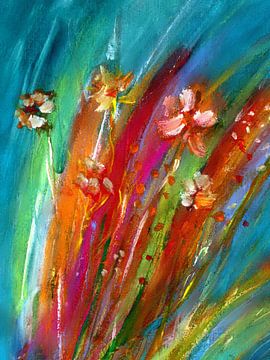 Fleurs dans la nuit sur Claudia Gründler