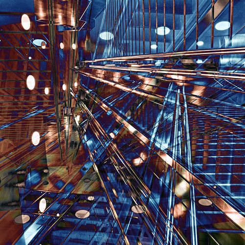 Géométrie abstraite dans une station de métro de Berlin-Est sur Silva Wischeropp