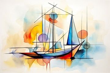 Zeilboot abstract van Imagine