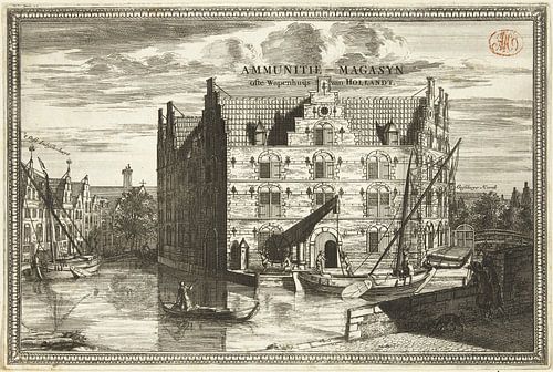 Coenraet Decker, Gezicht op het Armamentarium te Delft, 1678