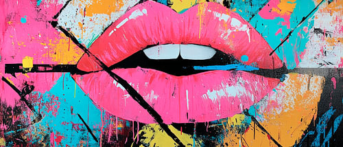 Colourful lip art - expressive and modern