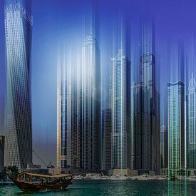 Dubai Marina Abstract by Dieter Walther