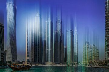 Dubai Marina Abstract by Dieter Walther