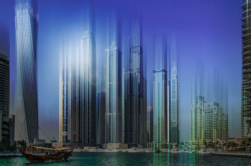 Dubai Marina Abstract van Dieter Walther