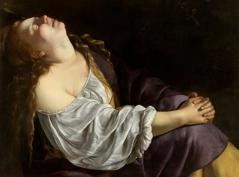 Mary Magdalene in Ecstasy, Artemisia Gentileschi by Masterful Masters