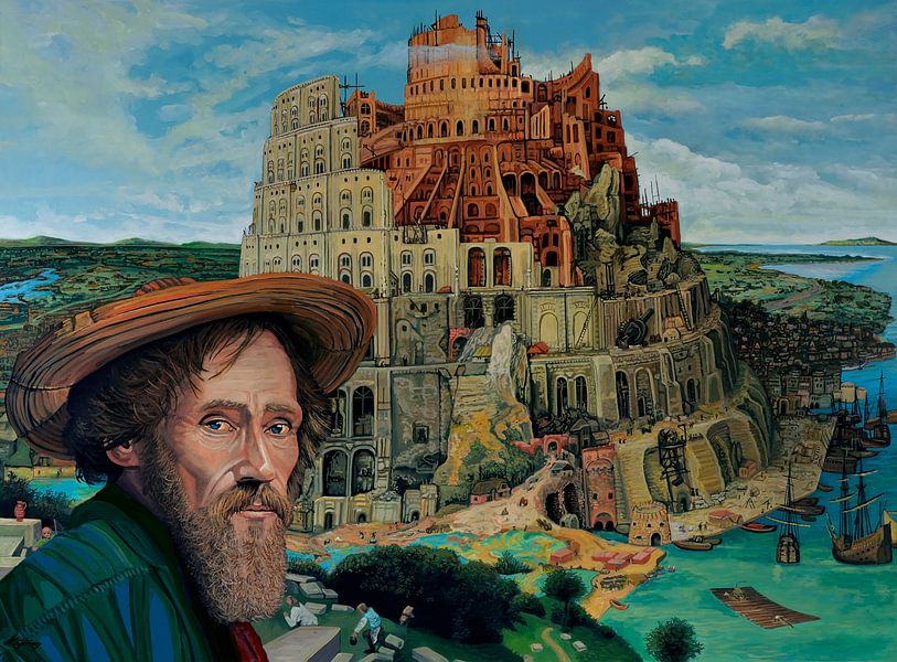 Tower Of Babel and Pieter Bruegel Painting by Paul Meijering
