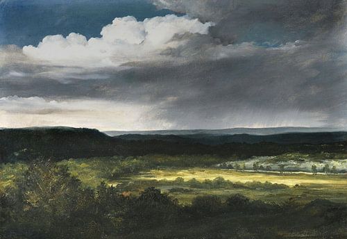 Landschap tegen een achtergrond van heuvels, Georges Michel