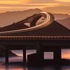 De Atlantische Oceaan Road voor zonsopgang, Noorwegen van Henk Meijer Photography