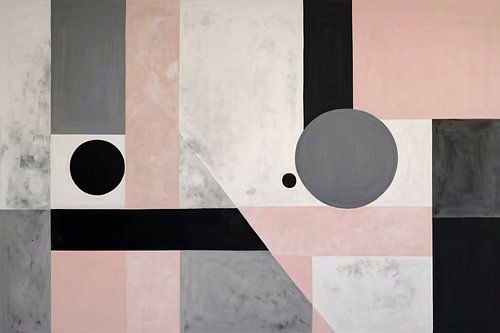 Geometrische vormen in zachte tinten