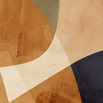 Abstracte kunst in neutrale kleuren nr. 3 van Dina Dankers