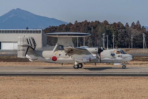 Un Northrop Grumman E-2C Hawkeye de la JASDF (Japan Air Self-Defense Force) a atterri à la base aéri