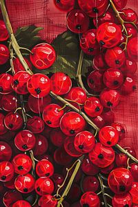 Rote Beeren malen