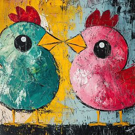 Cheerful Birds | Cheerful Birds by ARTEO Paintings