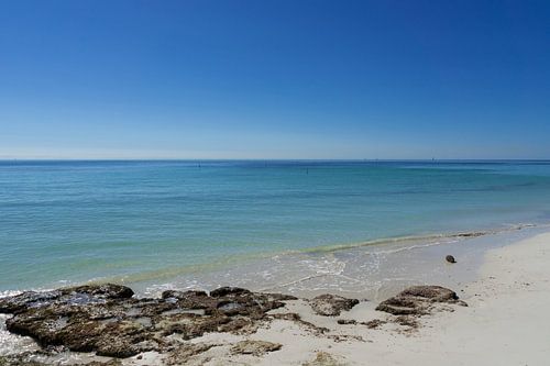 Verenigde Staten, Florida, Perfect wit zandstrand en turquoise helder water