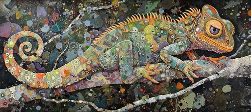Chamäleon Kunstwerk | Kosmische Tarnung