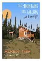 Kanada Vintage-Tourismus-Poster die Berge rufen