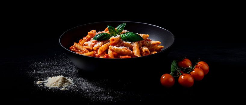 Pasta im Fokus – Dunkel und Geschmackvoll von Poster Art Shop