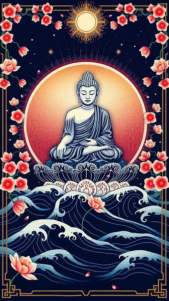 Bouddha / Boeddha Méditation Fleur de lotus par MIROKKU