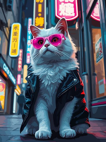 Weißes Rauschen: Electric Pink Diva von bob rendy