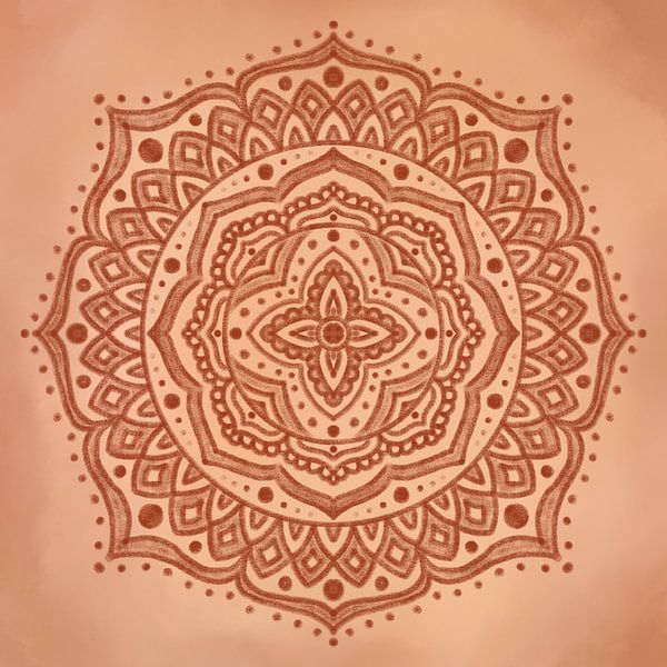 Mandala, bruintinten van Famkes Creaties