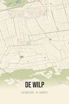 Vintage landkaart van De Wilp (Groningen) van Rezona