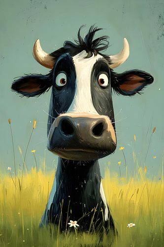 Überrascht Kuh von But First Framing