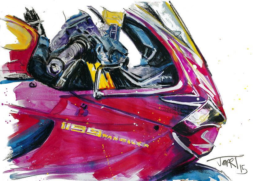 Ducato Motorrad 1190 Panigale in Aquarell von johannes richter