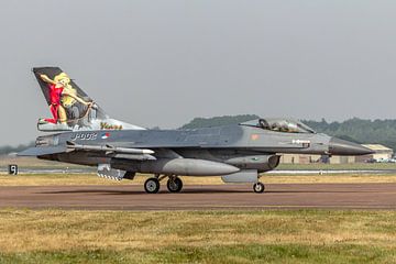 Le J-002 General Dynamics F-16 Fighting Falcon de la Royal Netherlands Air Force avec les décoration sur Jaap van den Berg