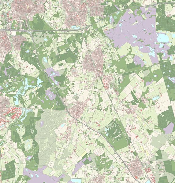 Map of Heeze-Leende by Rebel Ontwerp