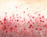 Fleurs sauvages en rose