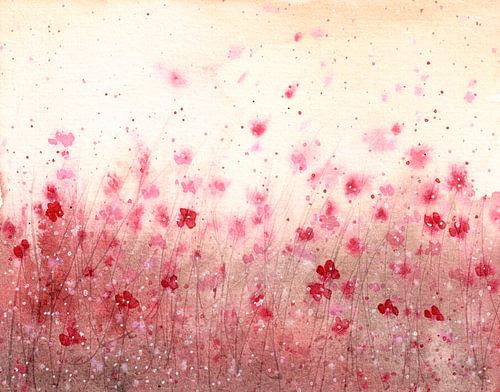 Wilde Blumen in Pink