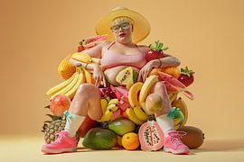 absurd abstrakt mit Obst von Egon Zitter