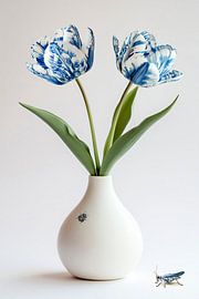 Stilleven in Delfts blauw van Richards Fine Art