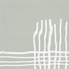 Abstract artwork in sage green with textures and brushstrokes by Imaginative