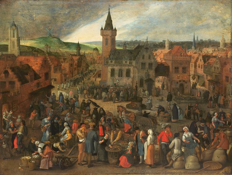 Marktdag in een Vlaamse stad, Sebastiaan Vrancx van Meesterlijcke Meesters
