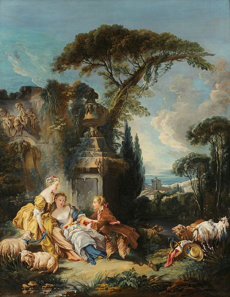 Pastorale Szene, François Boucher von Meisterhafte Meister