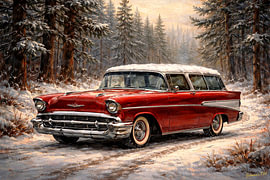 Eine Fahrt durch die Geschichte – Chevrolet Bel Air Nomad Kombi – 1957 von Johannas Art Creations