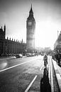 Big Ben London schwarz weiß von Thea.Photo Miniaturansicht