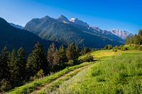 Wandelpad door het Unterengadin (Graubünden, Zwiterland)