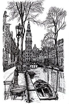 Drawing Zuiderkerk Groengracht Amsterdam