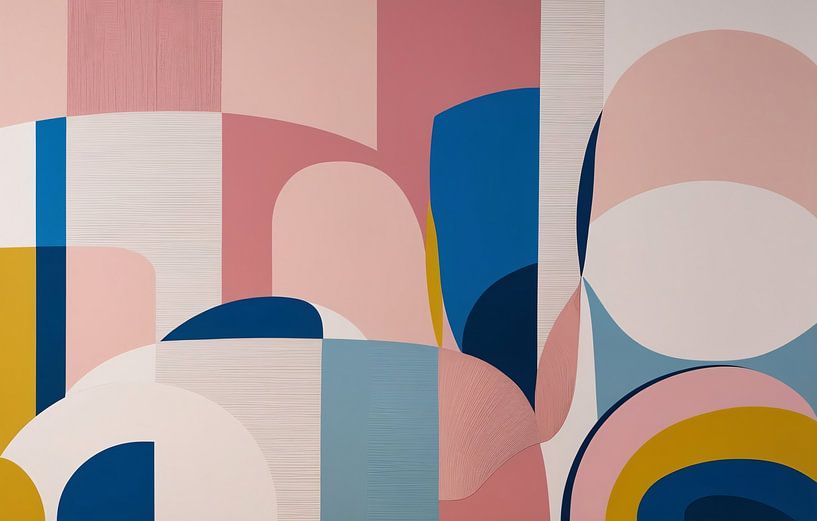 Geometrische abstrakte Kunst auf Leinwand von Imperial Art House