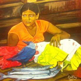 Sri Lanka vismarkt von Bert Jan Nieuwenhuize