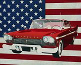 Plymouth Belvedere Sport Sedan 1957 avec le drapeau des États-Unis. par Jan Keteleer Aperçu