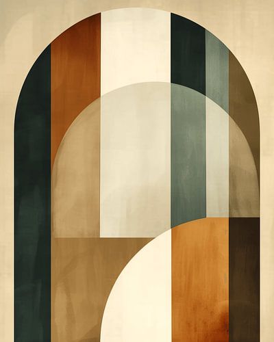 Moderne vormen en lijnen in aardetinten