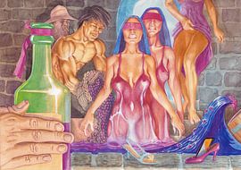 Secret Enology – Silent Wine-Treading (Mystic Wine Art) by MichelArt