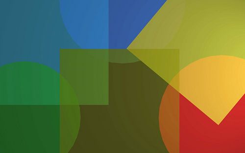 Abstract circles and squares