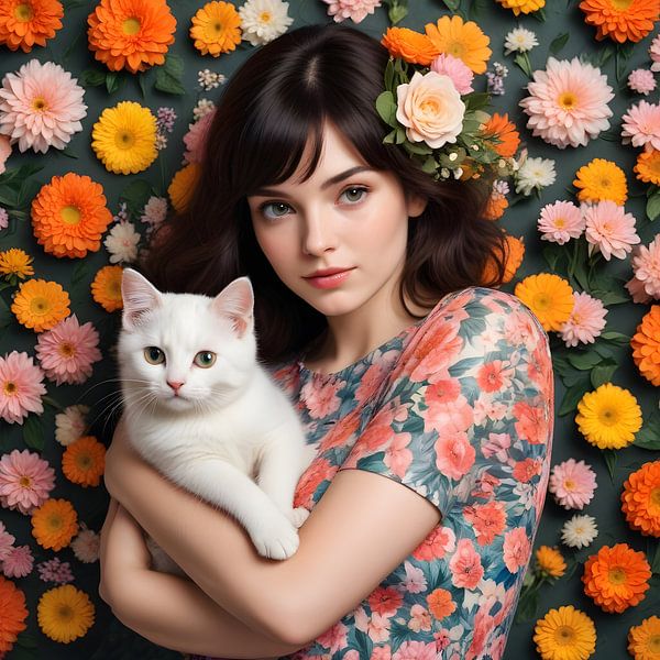 TW living - Wonderful woman -BEAUTY with cat 2 von TW living