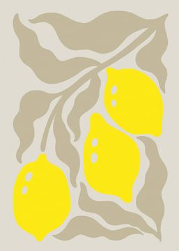 TW living - modern summer lemon art - TWO van TW living